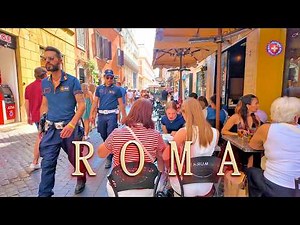 ROME ITALY ✨ Walking Tour along the most tourist paths 4K Luxury Shopping street & History