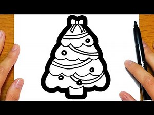 HOW TO DRAW A CHRISTMAS TREE | Easy drawings