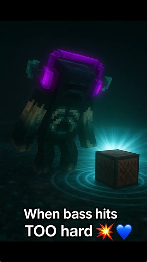 Minecraft Comedy 🤯 Warden Becomes a DJ Again! 💙🎶 #shorts