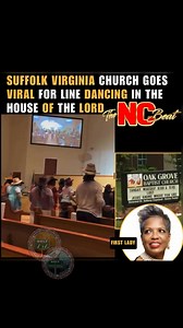 "A viral video out of #Suffolk, #VA has the saints and the ain’ts clutching pearls after members of Oak Grove Baptist Church (OGBC) were caught line dancing in the sanctuary😩not to no hymn, but to a Southern Soul remix of “Boots on the Ground” by 803 Fresh… dedicated to their First Lady😭 It was giving TRAIL RIDE, not GOSPEL EXPLOSION! First Lady Jacqueline Copeland was being honored for her 30th First Lady’s Day, but this celebration turned all the way secular. They called it “Western Night at