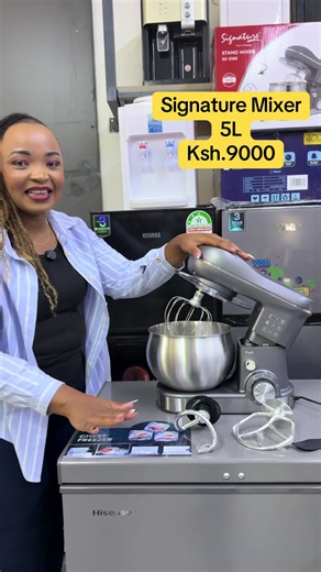 Signature Mixer 5L 07,94:454!850 We deal with Electronics,Home Appliances, Fridges, Cookers, Washing machines, Freezers, showcase, TVs, speakers, chillers, kettles, Blenders, air fryers , Pressure cookers and more We deliver, payment on Delivery Location: RNG Plaza along Ronald Ngala street opposite Bestlady/Naivas, 4th floor shop OS8 #affordableappliances #homeappliances #fyp #foryoupage#mixer