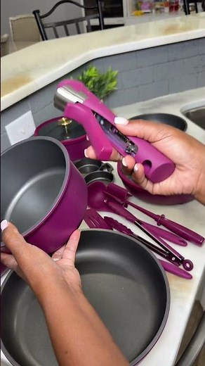 CAROTE 21pcs Ceramic Cookware Set Nonstick with Detachable Handle, Dishwasher Safe, Easy Pouring