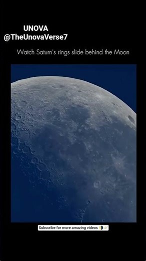 Saturn Hiding Behind the Moon_ 🪐🌖