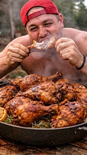 Eating this Huge Chicken Feast Is No Big Deal!