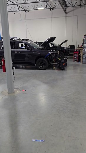 Another day upfitting a Tahoe with some clean looking brackets #police #fire #undercover #pov #automotivecustomlighting #upfitting #upfitter