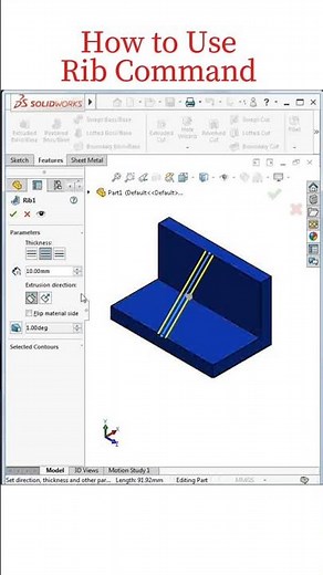 ✅Rib Features in SolidWorks (and why they're helpful)