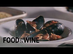 Steamed Mussels with Tomato and Garlic Broth | Recipe | Food & Wine