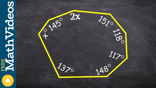 Determine the missing value using the sum of interior angles of a polygon Ex 3