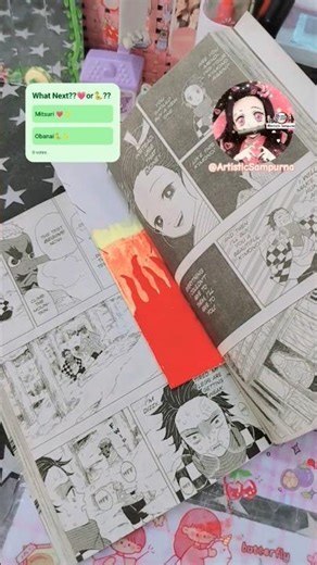 Demon Slayer Theme Bookmark🔥✨ #demonslayer #kimetsunoyaiba #diy #artisticsampurna