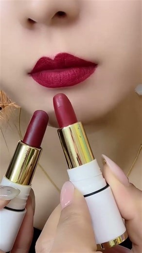 Velvet Ruby Red Lips ❤️ Perfect Bold Glam Look