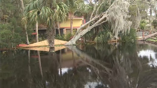 Video: Channel 9 reporter shows glimpse of Stone Island flooding