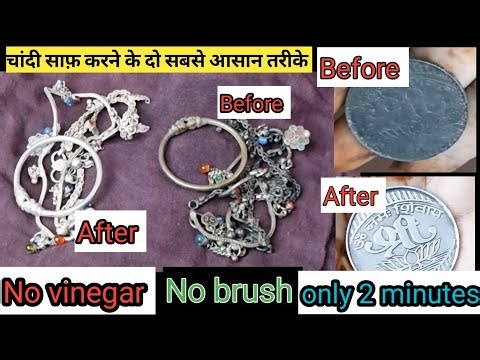Chandi Ki Jewellery/ Pooja Items Saaf Karne Ka Sabse Asan Tarika | How To Clean Silver Jewellery