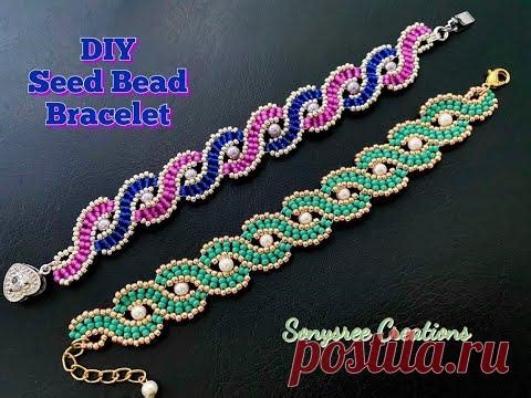 Wavy Seed Beads Bracelet || DIY Beaded Bracelet || How to make Beaded Bracelet