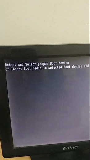 How to solve "reboot and select proper boot device or insert boot media in selected boot device"