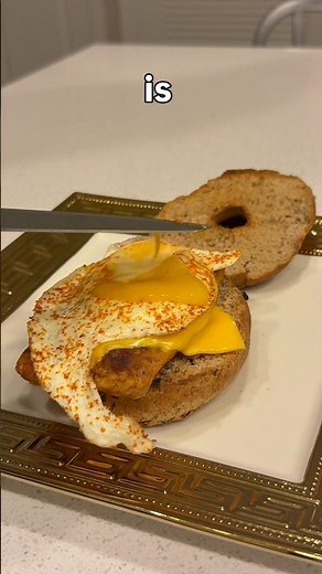 Low Calorie Sausage Egg & Cheese Breakfast Bagel That Changed My Life (High Protein Recipe Below)