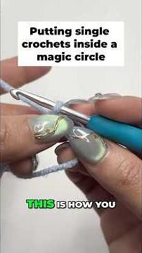 How to put single crochets inside a magic circle #beginnercrochet #crochettutorial #beginnersstitch
