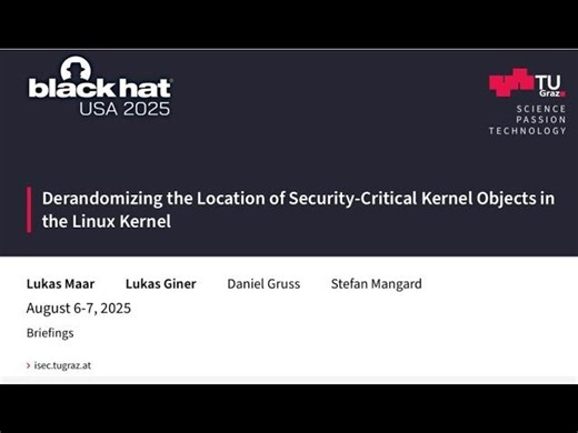 Derandomizing the Location of Security-Critical Kernel Objects in the Linux Kernel | Geraldo Netto