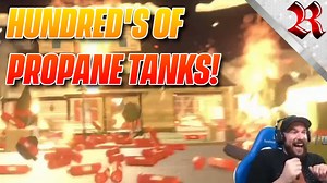 Filling a house with Hundreds of Propane Tanks In Fireworks Mania | RyaStream