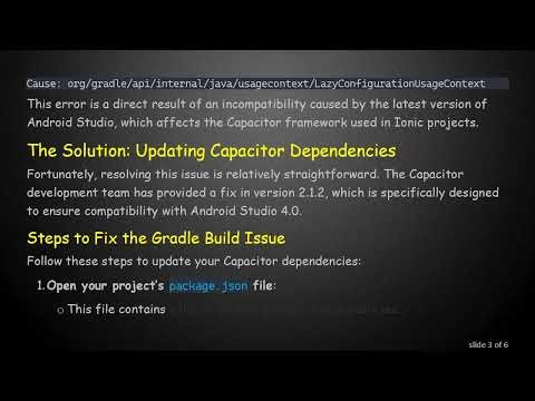 How to Fix the Ionic Capacitor Gradle Build Failed Error After Android Studio Update