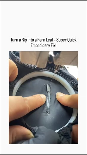 TrendSnap on Instagram: "The X post showcases demonstrating a quick embroidery repair that turns a tear in black fabric into a decorative fern leaf pattern using basic needle and thread techniques. Posted on January 9, 2026, it has achieved viral traction with 866,000 views and enthusiastic Indonesian-language replies praising its simplicity, speed, and aesthetic appeal for everyday clothing fixes. This method echoes sashiko mending traditions, which a 2022 study in the Journal of Cleaner Produc