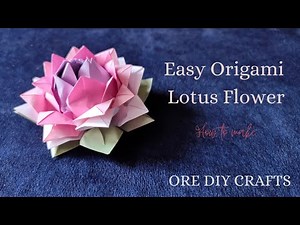 Easy Origami Lotus Flower – Step-by-Step Tutorial! 🌺😊