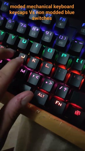 moded vs non modded mechanical keyboard sound test #keyboard