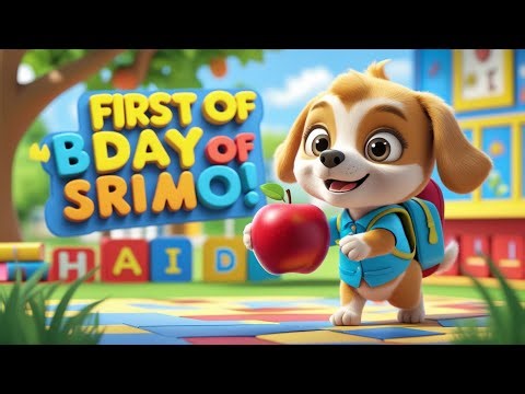 Baby Dog’s First Day in School 🐶🎒 | Cute Kids Rhyme Cartoon Video 🎵