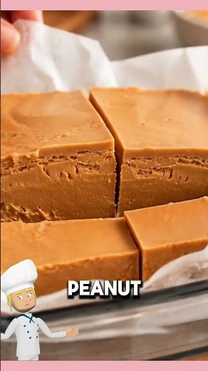 🍫 Healthy Peanut Butter Fudge in Minutes! 🥄 #recipe