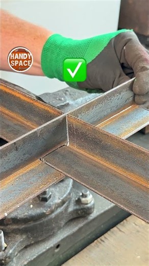 Cut, Interlock, and Weld! Angle Iron Cross Joint Trick!