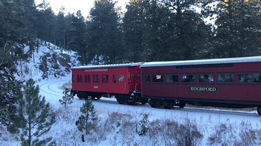 2K views · 227 reactions | Locomotive #63 makes its way up Tin Mill Hill after a fresh snow. December 2023 #63 is an EMD GP9 locomotive built in 1956. This early generation diesel-electric locomotive leads our HOLIDAY EXPRESS trains every November and December. | 1880 Train, Black Hills Central Railroad | Facebook