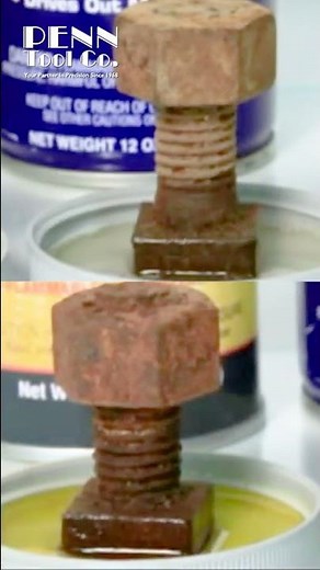 Using penetrating lubricants on a rusted nut and bolt over 3 hours