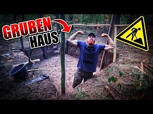 GRUBENHAUS Bushcraft Shelter #002 - Lagerbau - Outdoor Bushcraft Camp | Fritz Meinecke