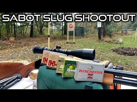 12 Gauge Sabot Slug Shootout (Accuracy Test) Hornady Remington Winchester