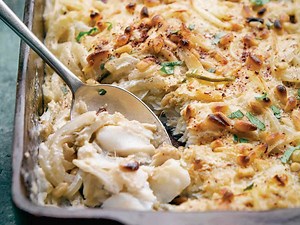 Palestinian Baked Fish in Tahini Sauce