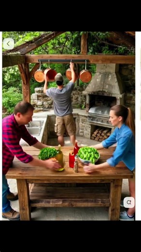 Rustic Outdoor Kitchen Transformation 🍅🔥 #cinematicnature #nature #peacefulscenery