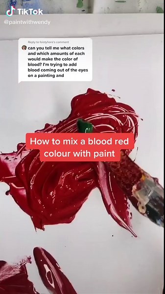 How to Mix a Blood Red Colour with Paint