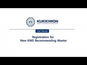 TCON- Registration for New KMS Recommending Master