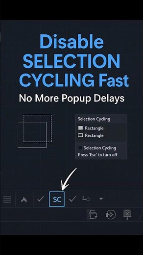 Turn Off AutoCAD Selection Cycling Pop-Up (Fast Fix)