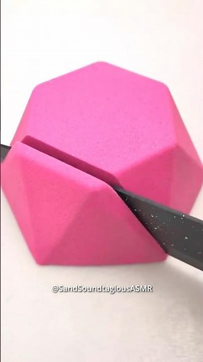 Kinetic Sand Pink: Very relaxing sand slicing ASMR 🌟🤤 2117