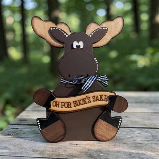 Interchangeable Moose Decor, Chunky Wood Shelf Sitter, Rustic Farmhouse Fall Accent - Etsy