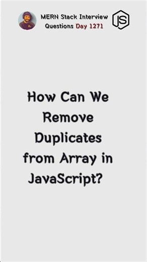 How can we remove duplicates from an array in JavaScript? 🔥 #shorts