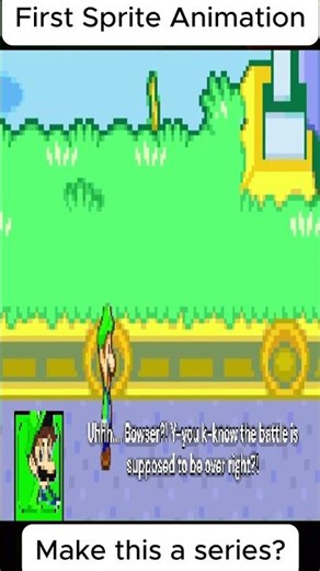 Bowser SCARES Luigi! #supermario #spritesanimation