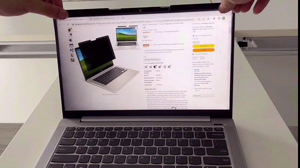 FILMEXT Laptop Privacy Screen 13.3 inch Compatible with HP Elitebook Dell Xps Lenovo Thinkpad, Removable 16:9 Laptop Privacy Filter, Anti-Glare, Blue Light Blocking