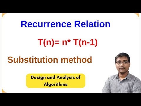 Recurrence Relation T(n)= n* T(n-1) | Substitution Method Explained with Algorithm Example