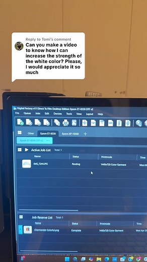 Increase White Ink Strength in Cadlink for Printing