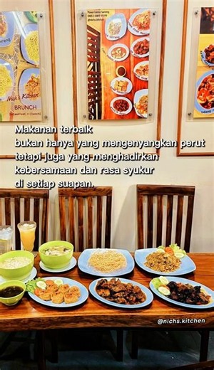 Makanan terbaik bukan hanya enak, tapi juga yg menghadirkan kebersamaan&rasa syukur di tiap suapan