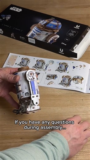 📖 Every Ugears box comes with a detailed, step-by-step illustrated manual to make your assembly easy and enjoyable. 📱 If something doesn’t go as planned, use our troubleshooting guide: simply scan the QR code on the manual page — and watch video tips with real solutions. 🎥 What’s more, we listen to our fans and regularly update or add new videos to make your building experience as smooth as possible. 💬 And if you still have questions, our service team is always here to help and will find a s
