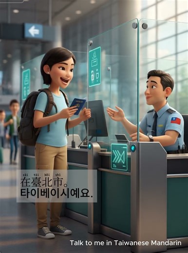 입국 심사 회화｜🇹🇼【過海關入境審查】常用句，旅遊必學！快速通關｜Immigration Check-in Conversation #入境審查#immigration #입국심사 #대만중국어