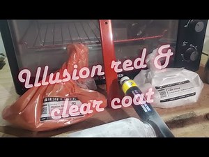 Illusion red & clear coat. Prismatic powders