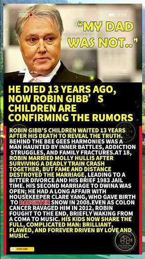 He Died 13 Years Ago, Now Robin Gibb’s Children Are Confirming The Rumors #shorts #viral